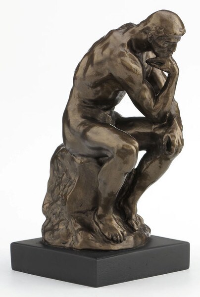 Reproduction Thinker By Rodin Sculpture Sculptor Statue Artwork